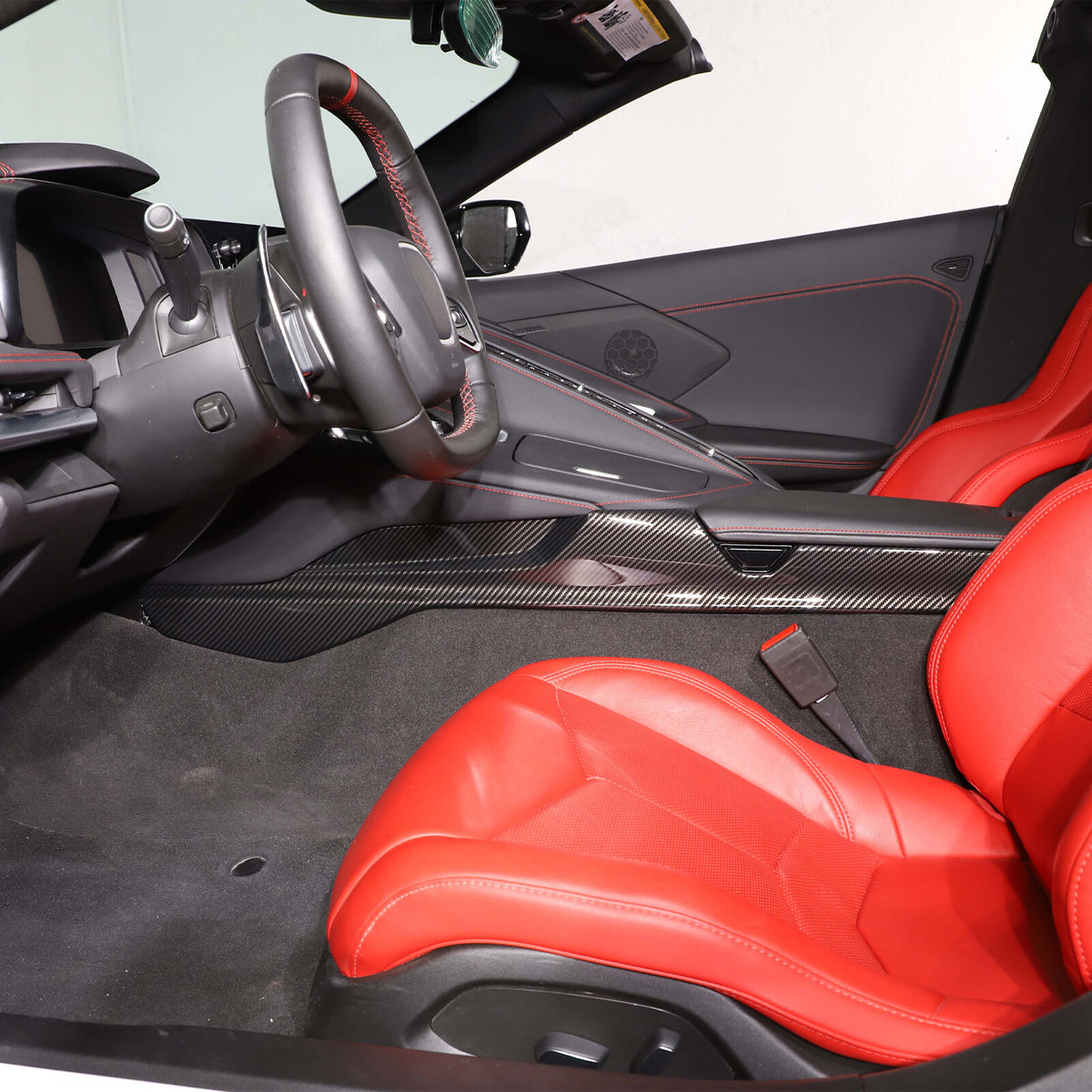 Carbon Fiber ABS Interior Full Decor Cover Trim Kit For Corvette C8 2020-2025 - Styles 36-40 25