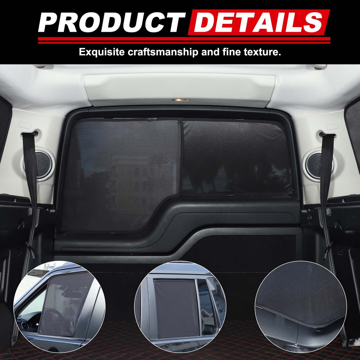 Full Car Window Screen Sun Shade Mesh Cover Windshield For LR Discovery 4 L319 2