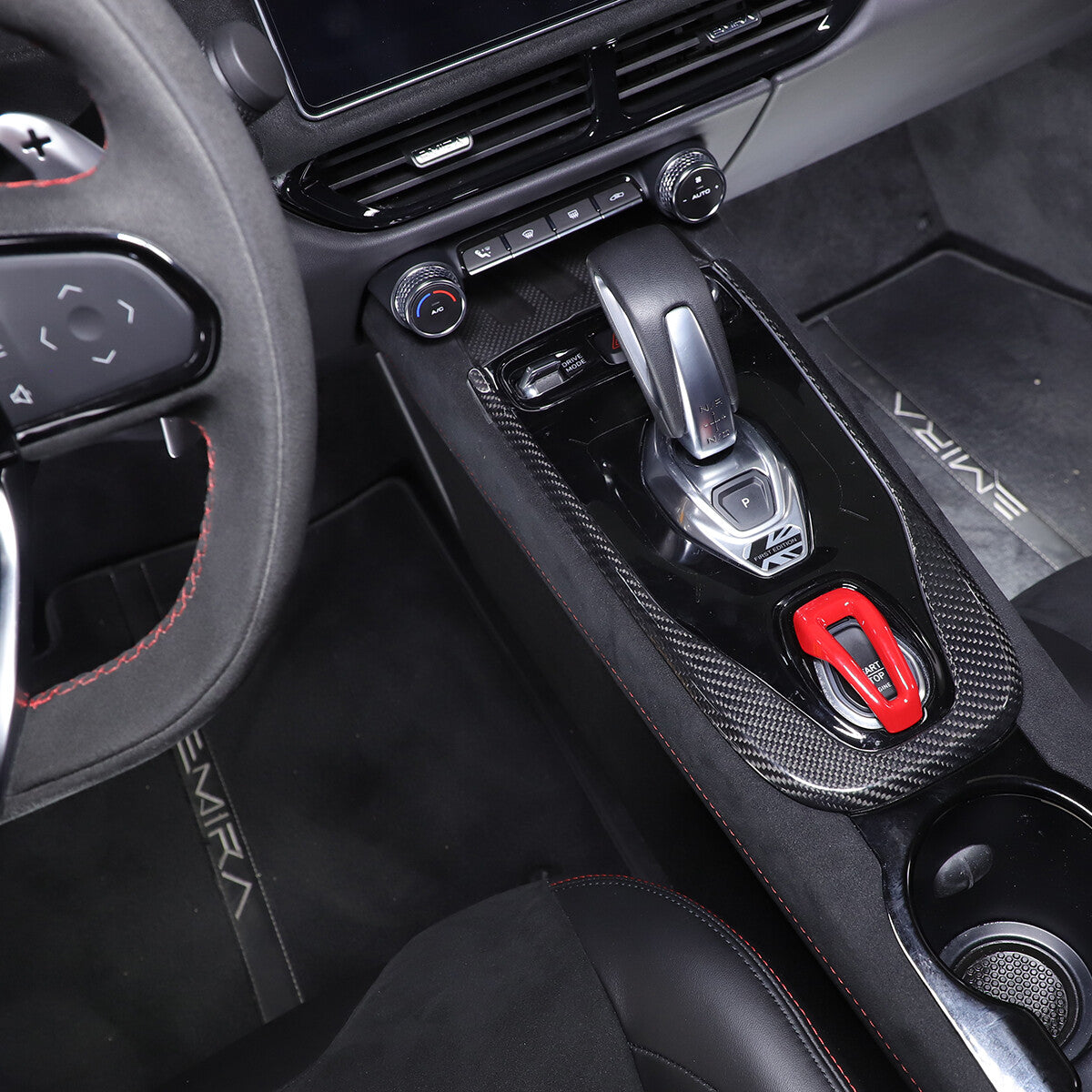 Real Carbon Fiber Center Gear Panel Trim Cover Kit For Lotus EMIRA AT 2021-25 19
