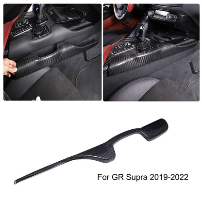 Carbon Fiber Center Console Side Panel Trim Part Kit For GR Supra 2019-2024 1