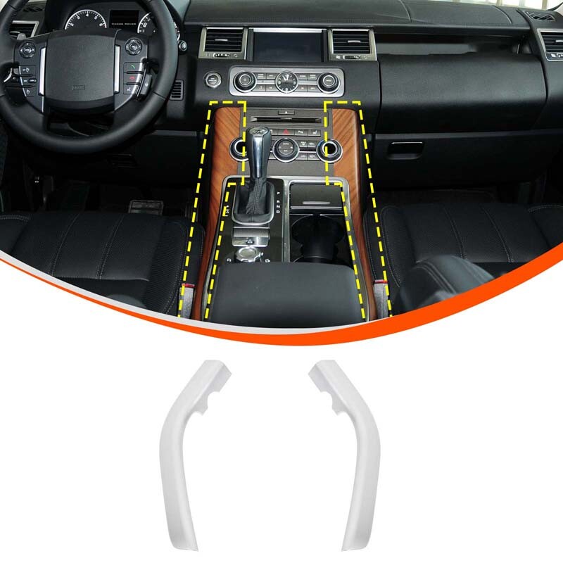 Silver Center Gear Shift Side Strip Trim For LR Range Rover Sport L320 2005-2013 5
