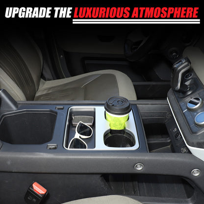 Silver Aluminum Cup Holder Elevation Pad Trim For LR Defender L663 2020-2021 13