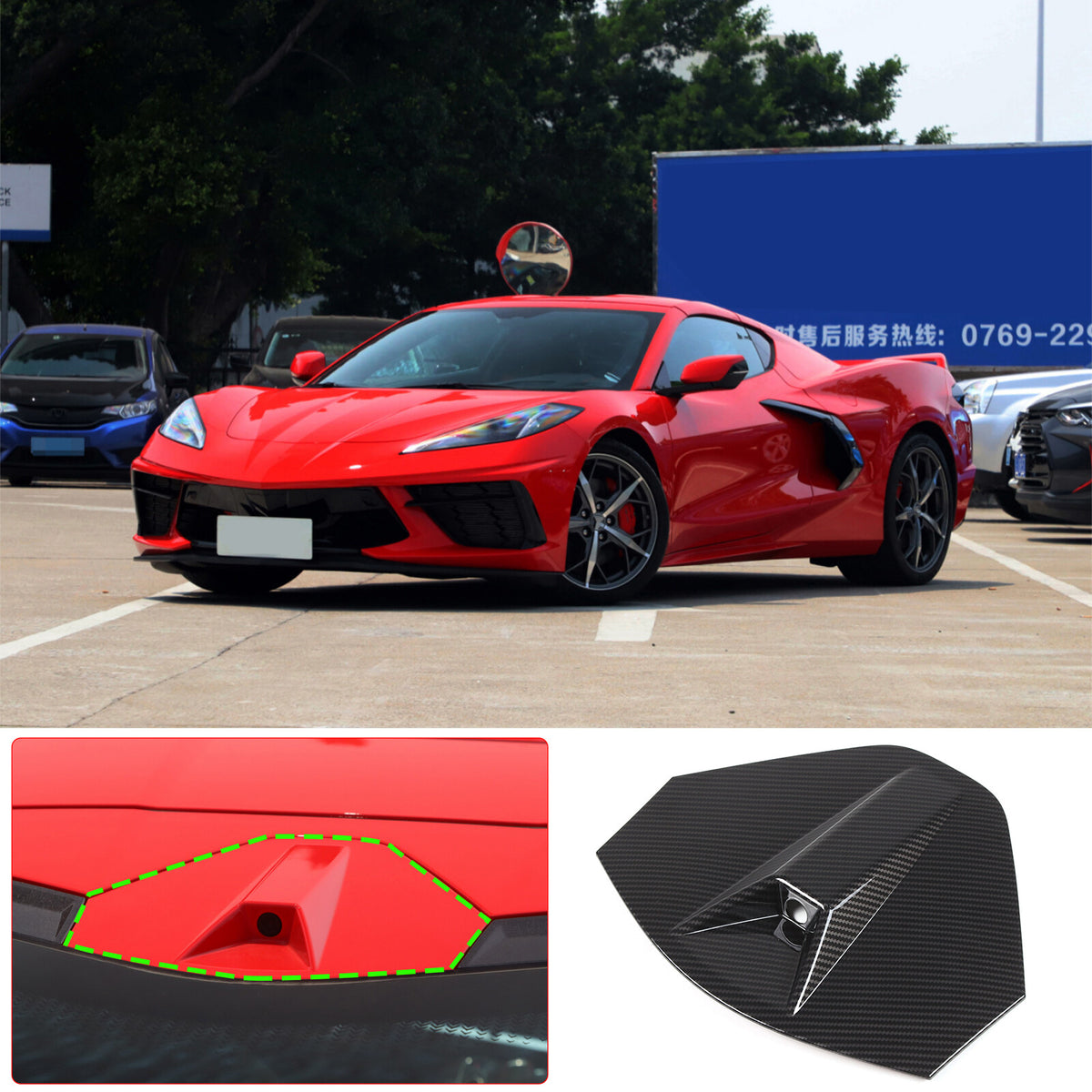 Car Exterior Decoration Cover Trim Kit Accessories For Corvette C8 Coupe 20-25 78