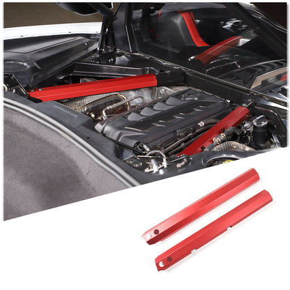 Red Alloy Engine Bay Inner Crossmember Panel Trim Cover For Corvette C8 20-26 US 2