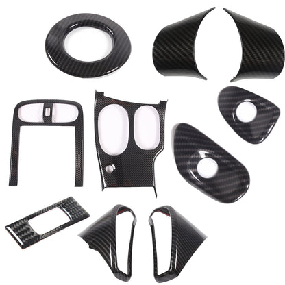 ABS Carbon Fiber Interior Center Console Tirm Cover Kit For Corvette C6 2005-13 1