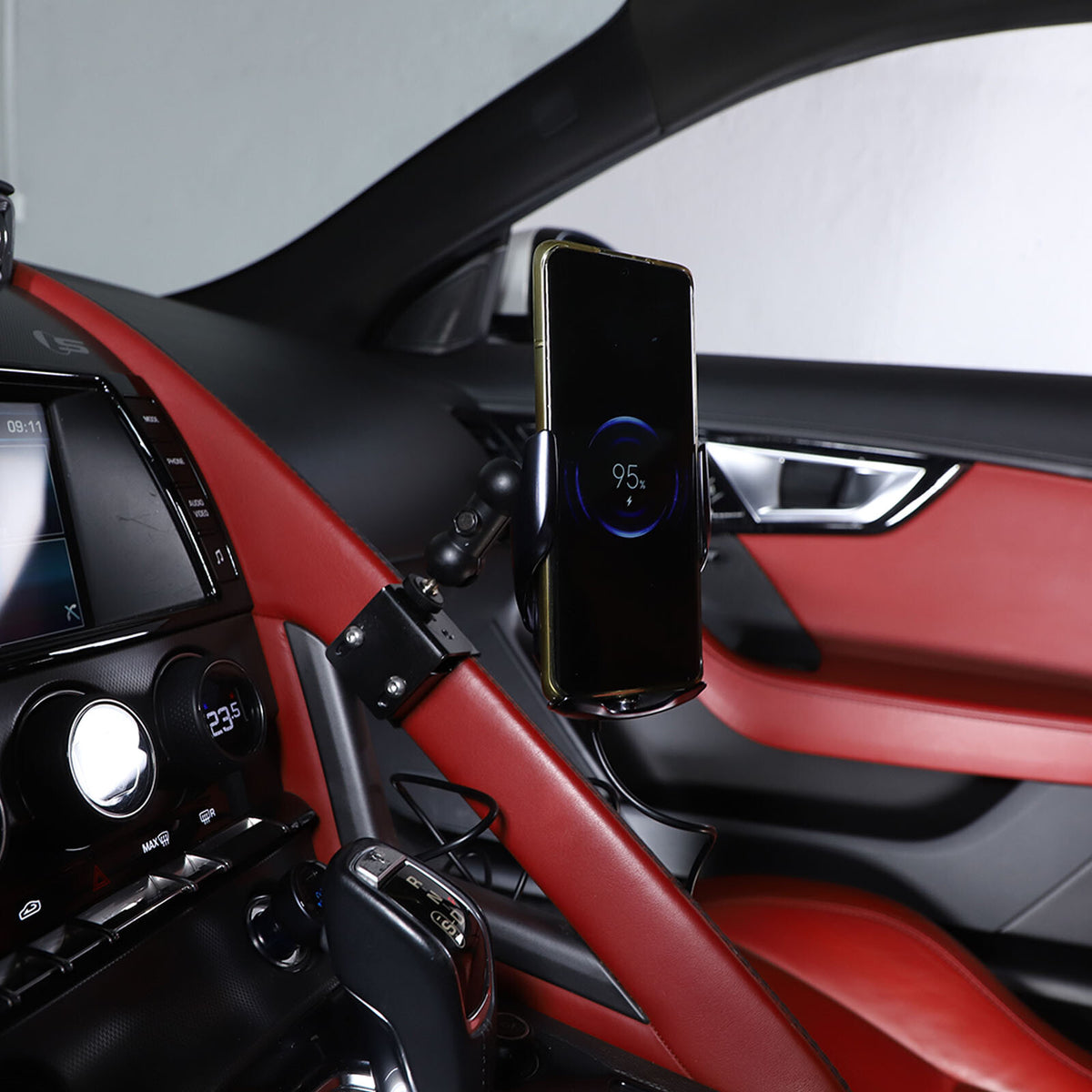 Wireless Charger Dash Phone Mount Phone Stand for Jaguar F-TYPE 13-24 5