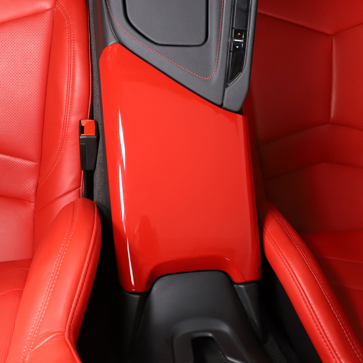 Red Full Interior Set Dash Panel Decor Cover Trim Kit For Corvette C8 2020-25 - Variants 1-5 73