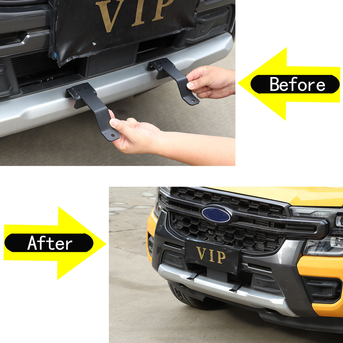 Steel Front Grille Searchlight Mount Bracket For Ford Ranger T9 P703 2023-24 10