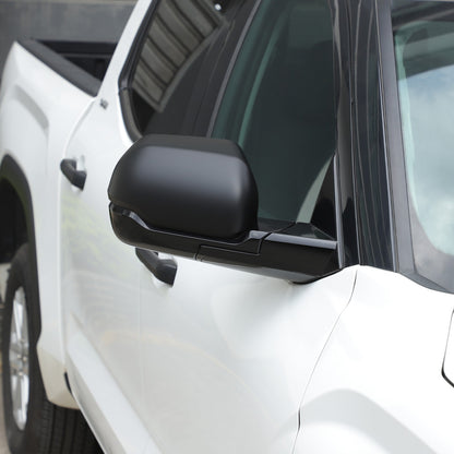 Matte Black Exterior Rearview Mirror Cover Trim For Toyota Tundra/Sequoia 2022+ 16