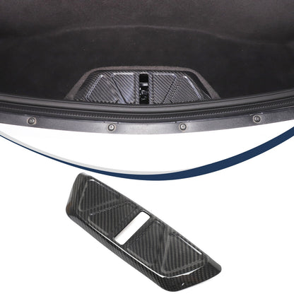 Real Carbon Fiber Trunk Lock Base Cover Trim For Corvette C8 Coupe 2020+ 24