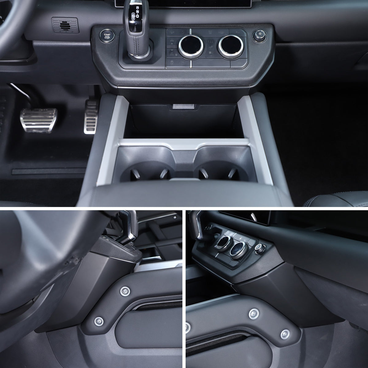 Matte Black ABS Center Console Knee Side Panel Trim For LR Defender L663 2025+ 23