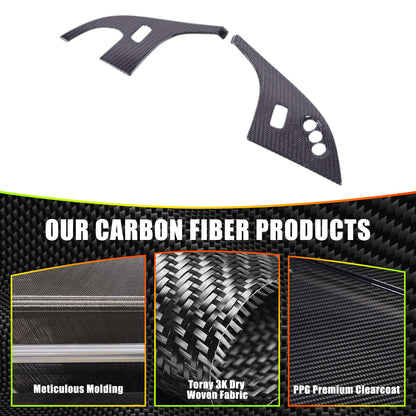 Real Carbon Fiber Children Lock Button Frame Trim For Corvette C6 2005-2013 14