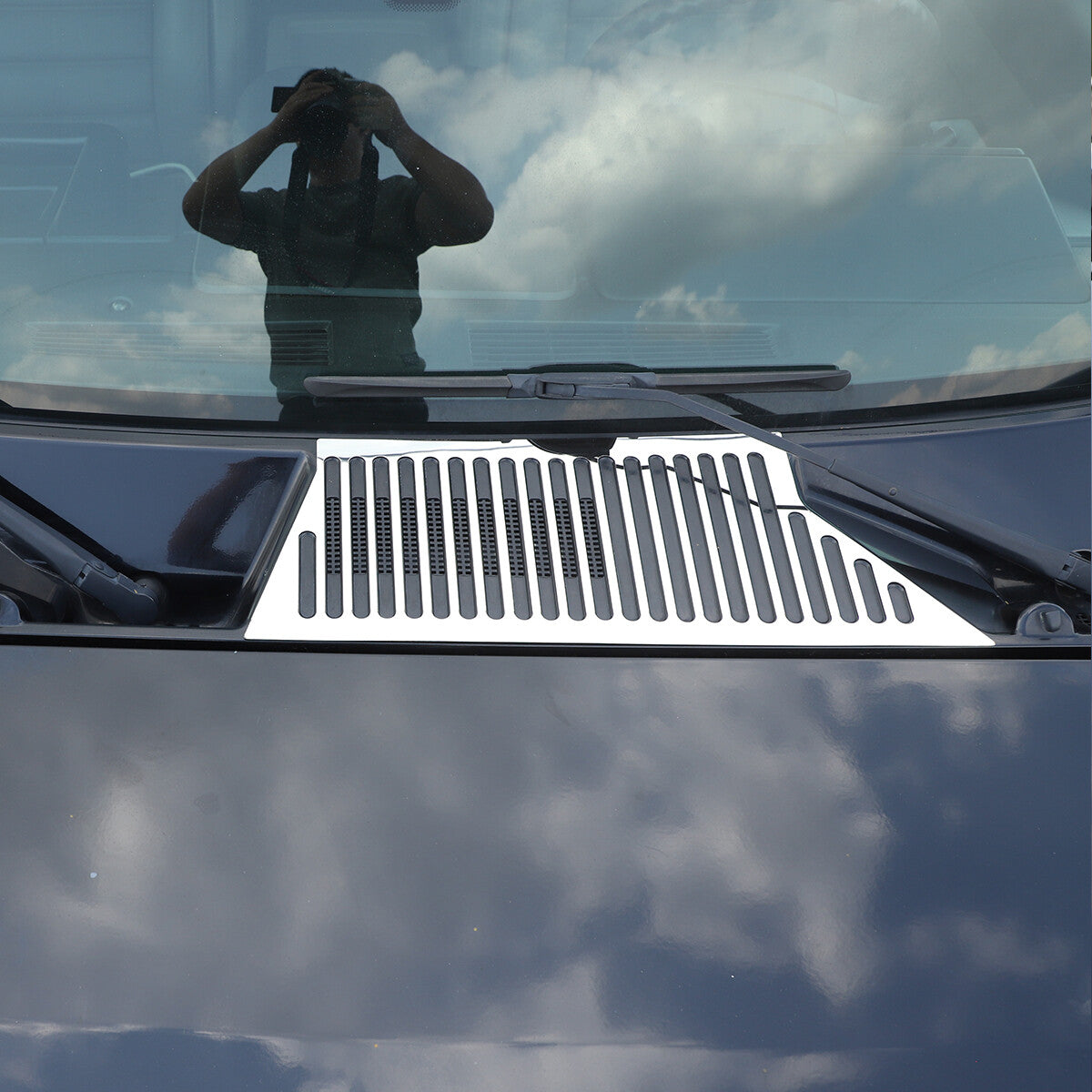 Silver Steel Front Engine Hood Air Outlet Vent trim cover For Hummer H2 03-09 US 10