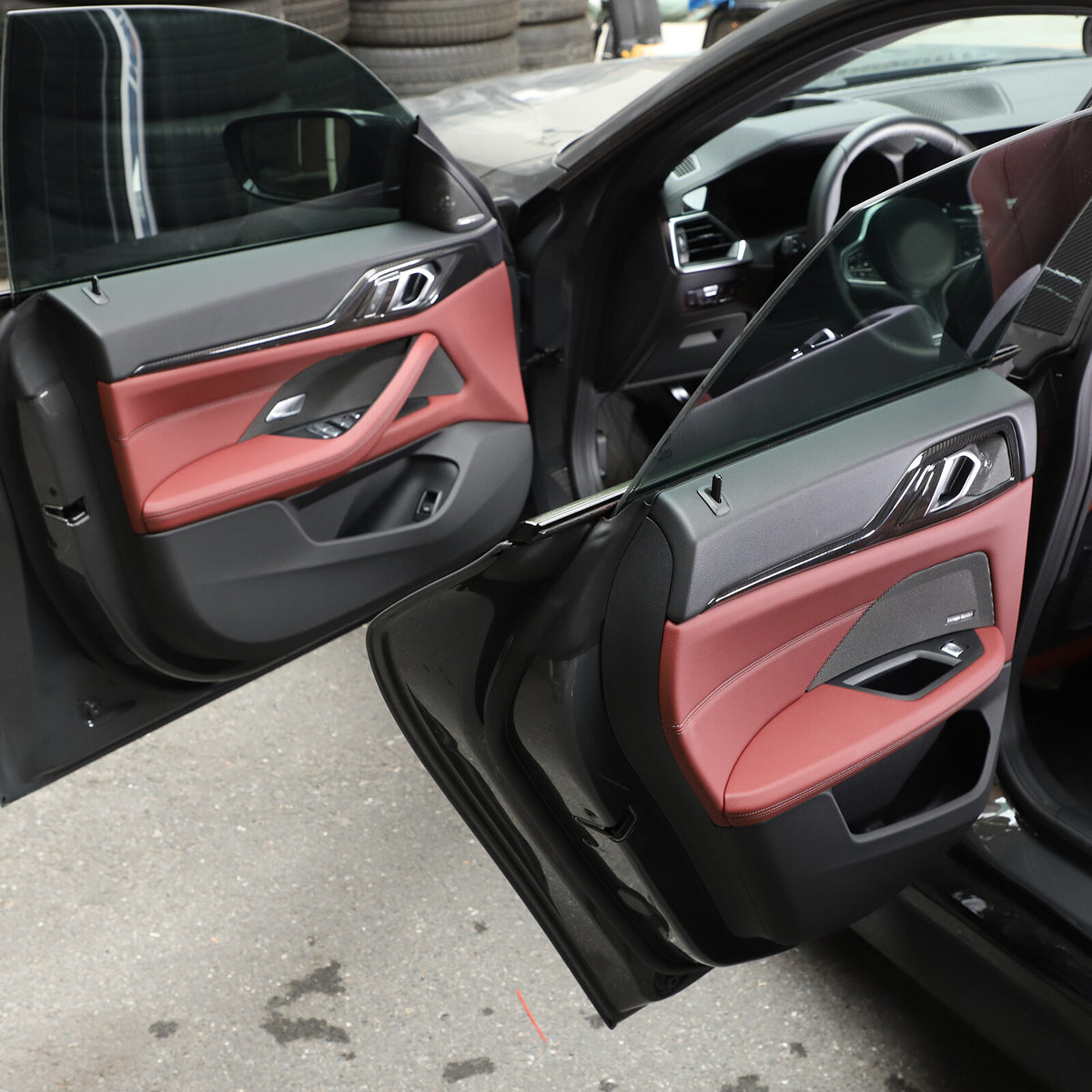 Real Carbon Fiber Interior Door Panel Trim For BMW 4 Series G26 430i 440i 22-24 7