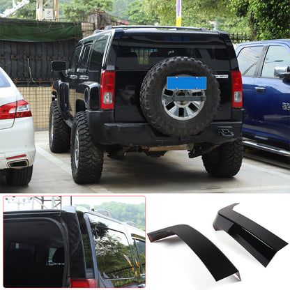 2pcs Glossy Black Window Pillar Posts Door Trim Cover For Hummer H3 2005-2009 3