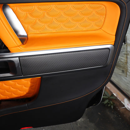 Matte Black Inner Door Panel Strip Trim Cover For Benz G-Class W463 2019-20 11