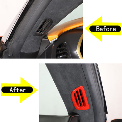 Sports Red ABS Interior Decoration Cover Trim Kit For Corvette C7 2014-19 - Styles 6-10 4