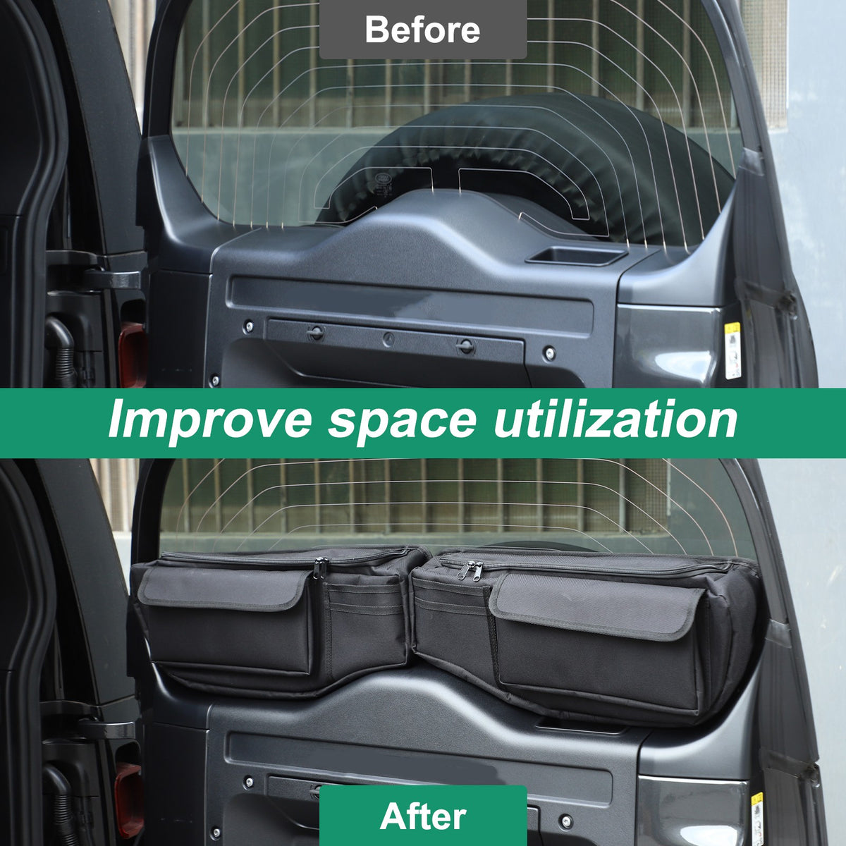 Tailgate Rear Door Window Hanging Storage Bag For LR Defender L663 20+ US 21