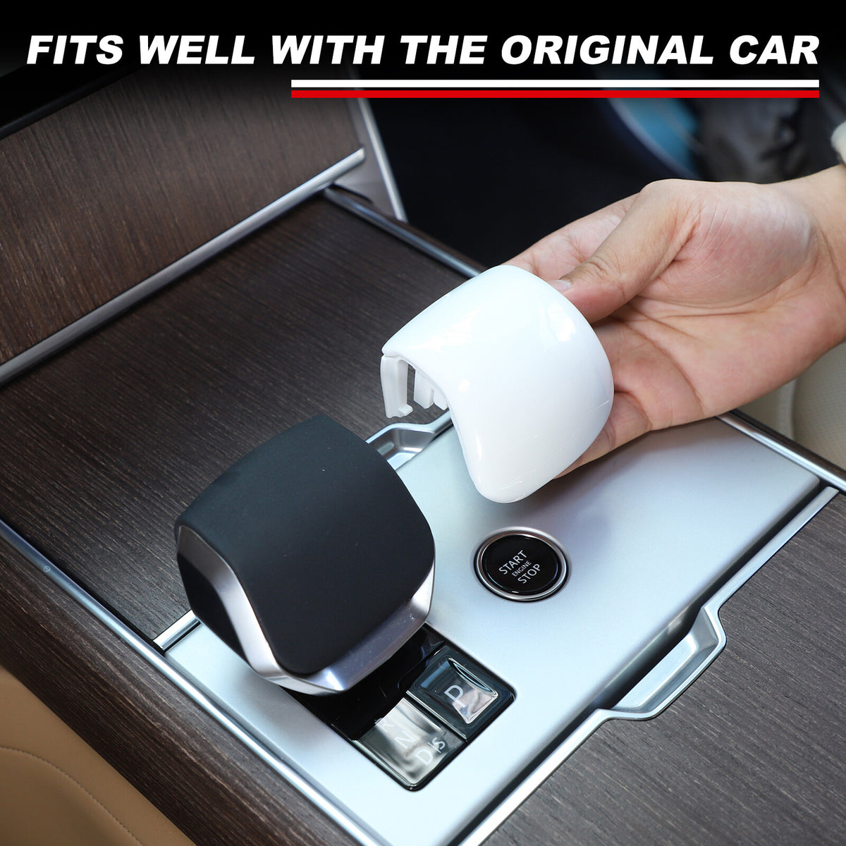 Ceramic White Gear Shift Knob Cover Replacement Trim For LR Discovery 5 LR5 21+ 5