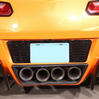 Black Alloy Rear License Plate Filler Panel Fit For Corvette C7 2014-2019 6