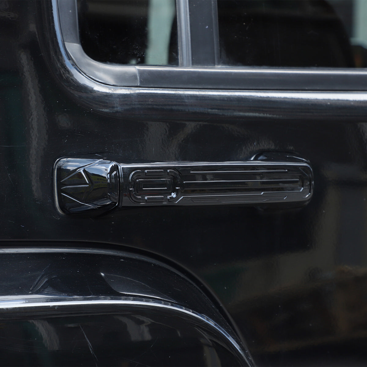 Mecha Glossy Piano Black Exterior Door Handle Cover for Hummer H3 2005-09 15