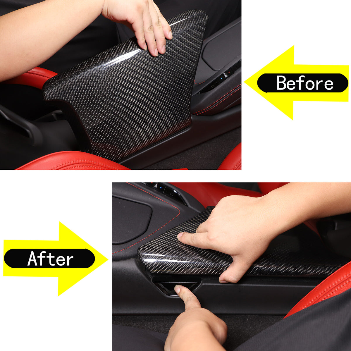 Real Carbon Fiber Interior Trim Cover For C8 Corvette Stingray Z51 Z06 Z07 20-25 105