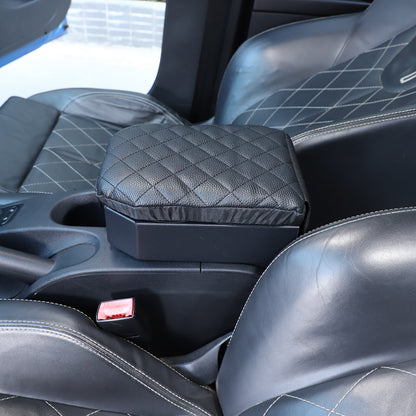 Aluminum Locking Center Armrest Vault Safe Storage Box For SEAT Leon 2008-2012 21