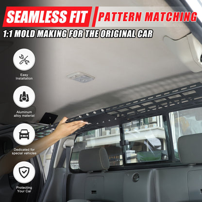 Aluminum Rear Roof Hanging Rack Molle Panel For Nissan Frontier King Cab 2009-17 2