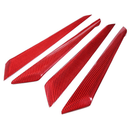 Red Carbon Fiber Inner Door Panel Trim Cover Strip For Maserati Ghibli 2014-2021 7