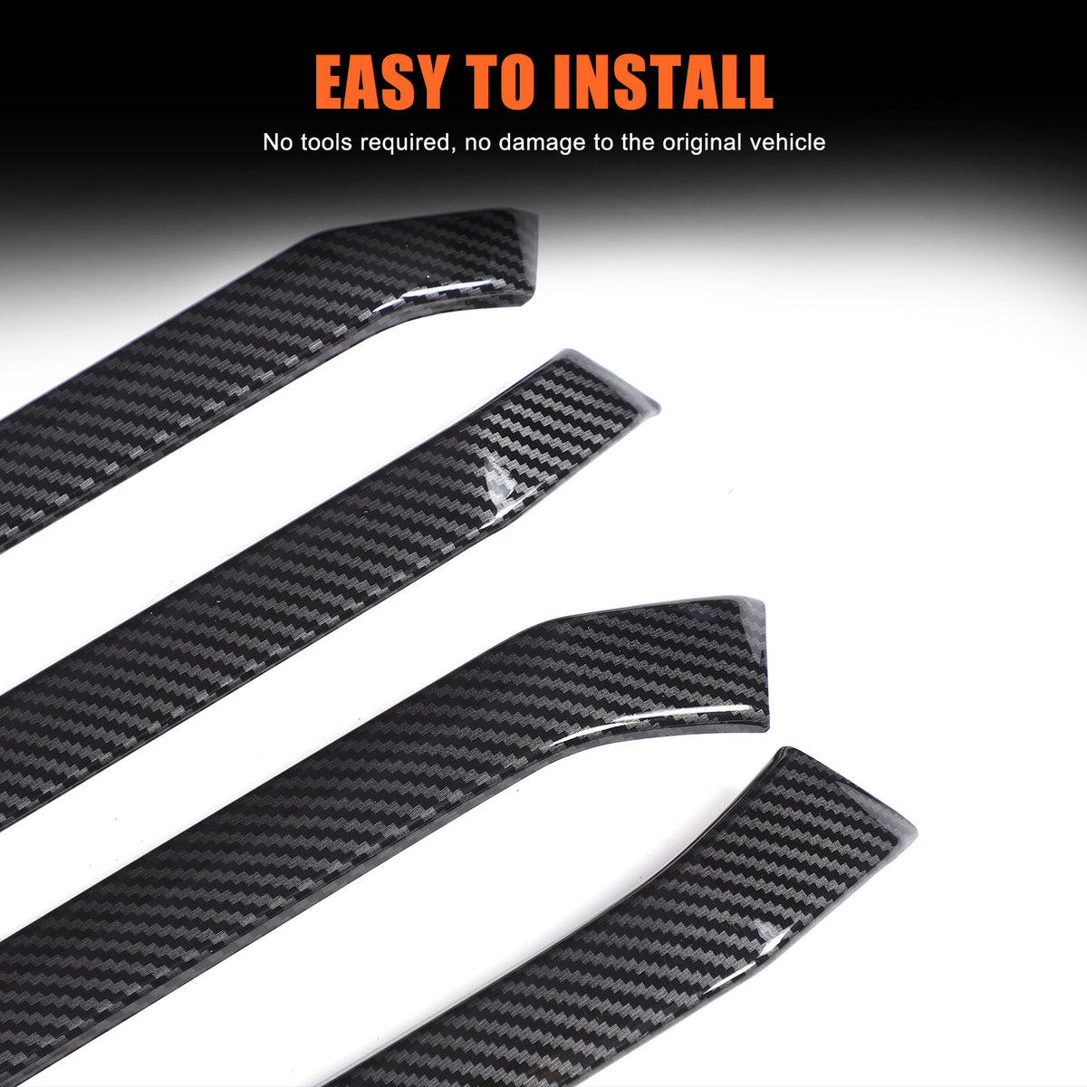 ABS Carbon fiber Interior door panel Trim Strip Cover For Toyota Tacoma 2024+ 9