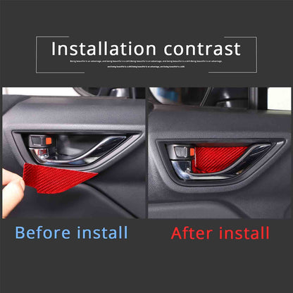 Red Real Carbon Fiber Interior Center Console Trim Set Kit For Subaru BRZ 22+ 6