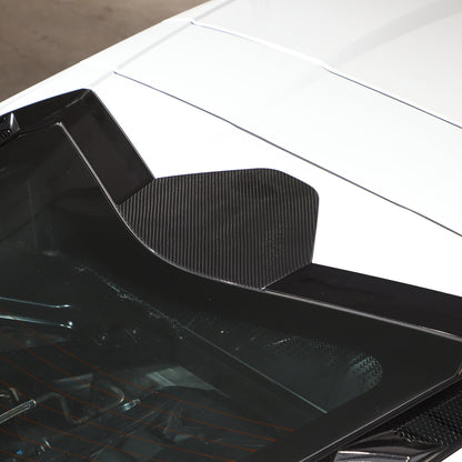 Real Carbon Fiber Rear Window Decklid Cover For Corvette C8 Coupe 2020-26 4