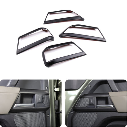 Matte Black Inner Door Handle Trim Cover For Land Rover Defender 110 2020-23 1