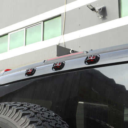 Piano Black Front & Rear Roof Light Guard Cover Trim Set For Hummer H2 03-09 US 23