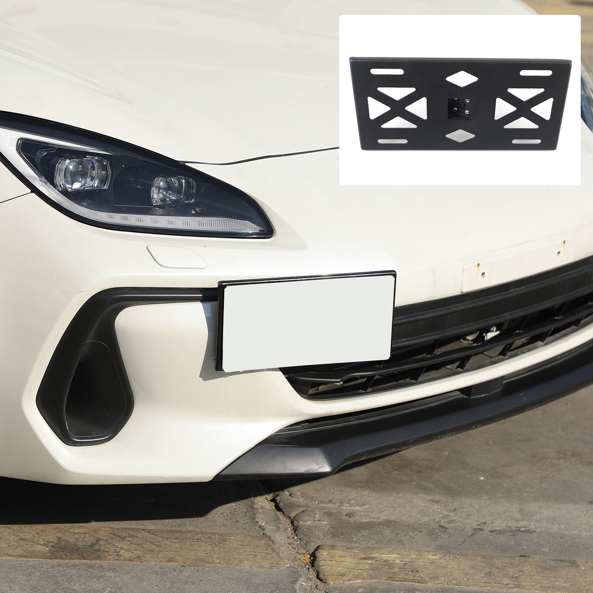 Front Bumper Tow Hook License Plate Mount Bracket For Subaru BRZ 2022+ 4