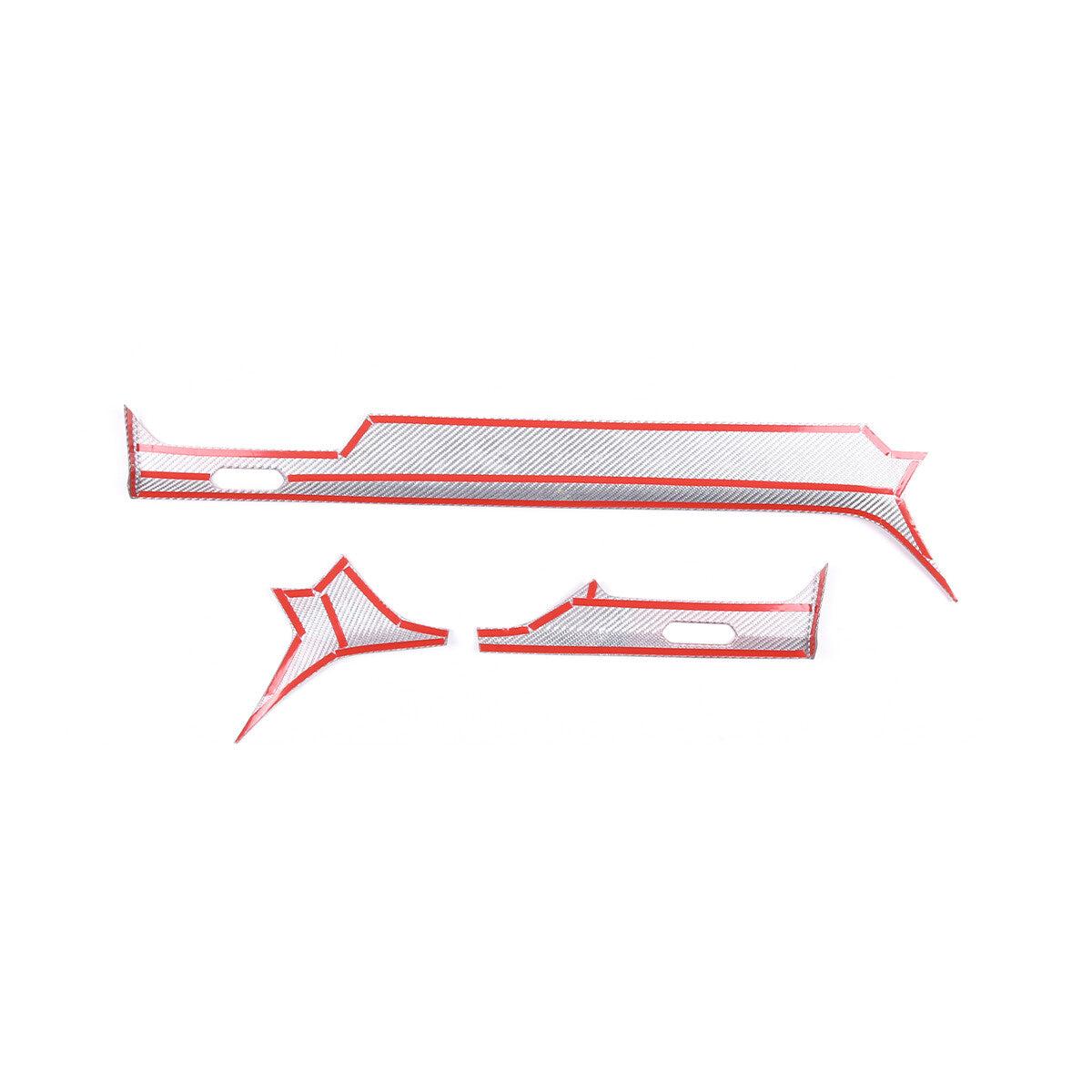 Red Carbon fiber Front Dashboard Strip Cover Trim For Lamborghni Urus 2018-23 11