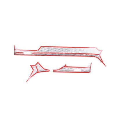 Red Carbon fiber Front Dashboard Strip Cover Trim For Lamborghni Urus 2018-23 11