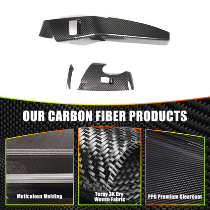 Real Carbon Fiber Window Lift Switch Button Trim Cover For Corvette C7 2014-19 15