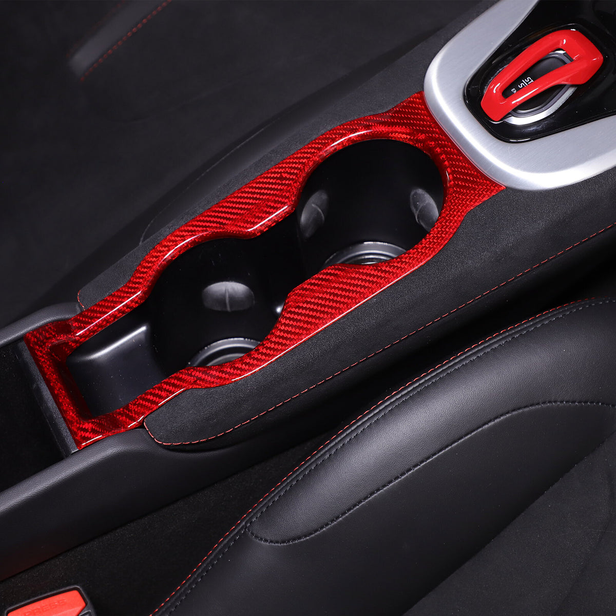Red Real Carbon Fiber Interior Exterior Conosle Trim Cover For Lotus EMIRA 21-25 124