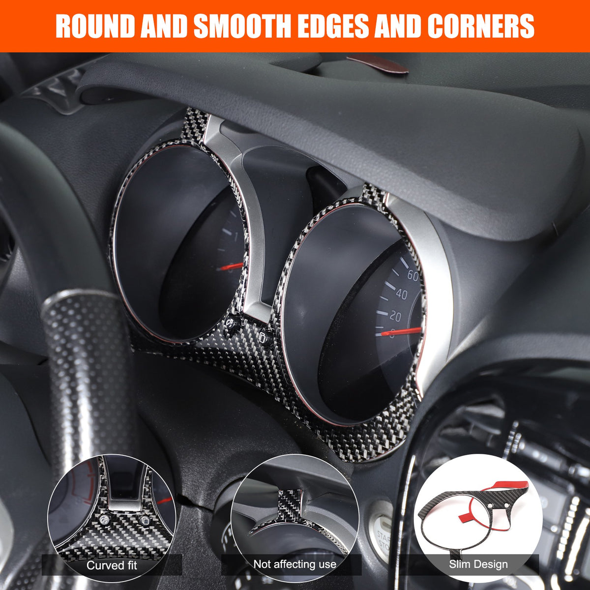 Soft Carbon Fiber Interior Center Console trim Sticker For Nissan Juke 2011-2019 118