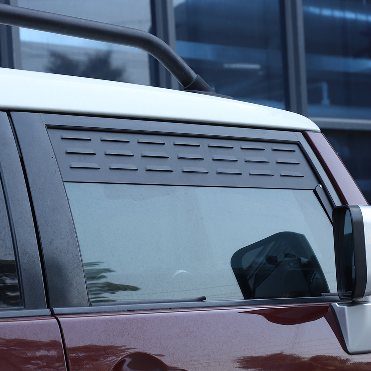 Black Aluminium Alloy Door Window Air Vents Screen For Toyota FJ Cruiser 2007-21 8
