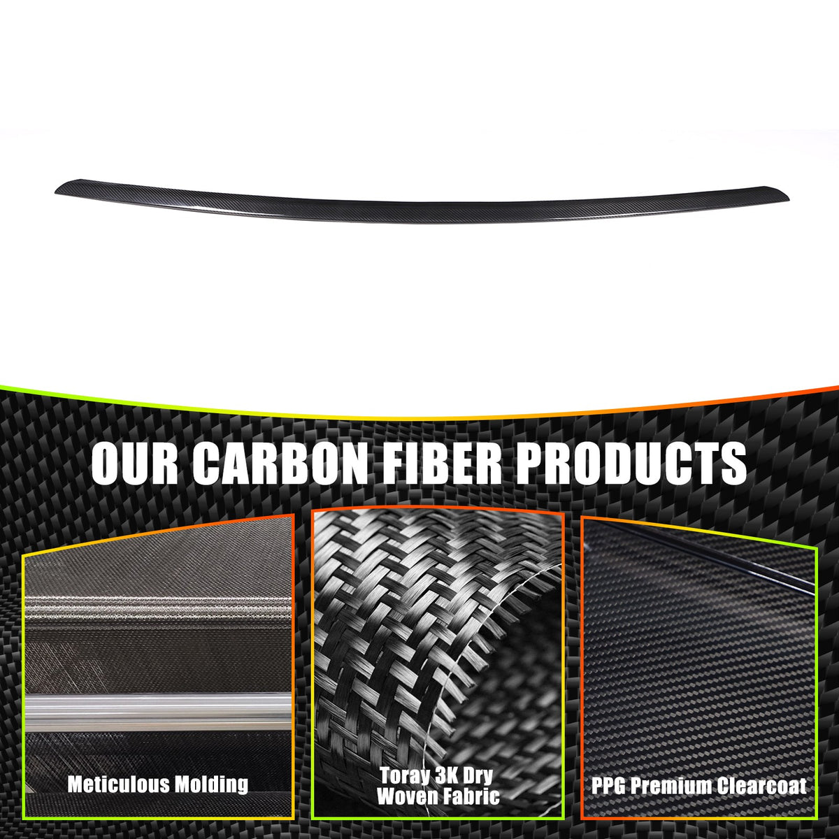 Real Carbon Fiber Rear Emblem Trim For Cadillac Escalade 2021-2023 6