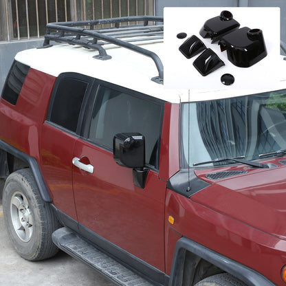 Glossy Piano Black ABS Side Mirror Cover Trim For Toyota FJ Cruiser 2007-2021 2
