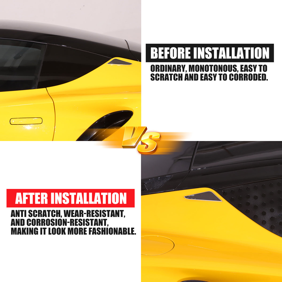 Alloy Exterior Rear Quarter Window Pillar Cover Trim For Lotus EMIRA 2021-2025 18