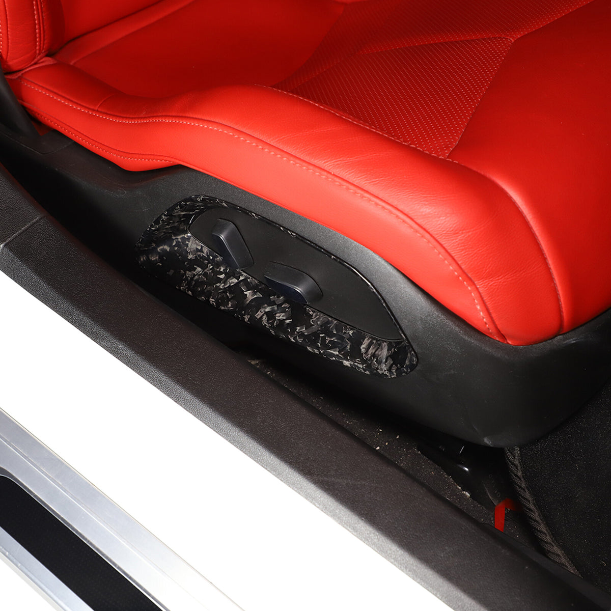 Forged Carbon Fiber Car Seat Adjustment Switch Trim For Corvette C8 2020-2026 8