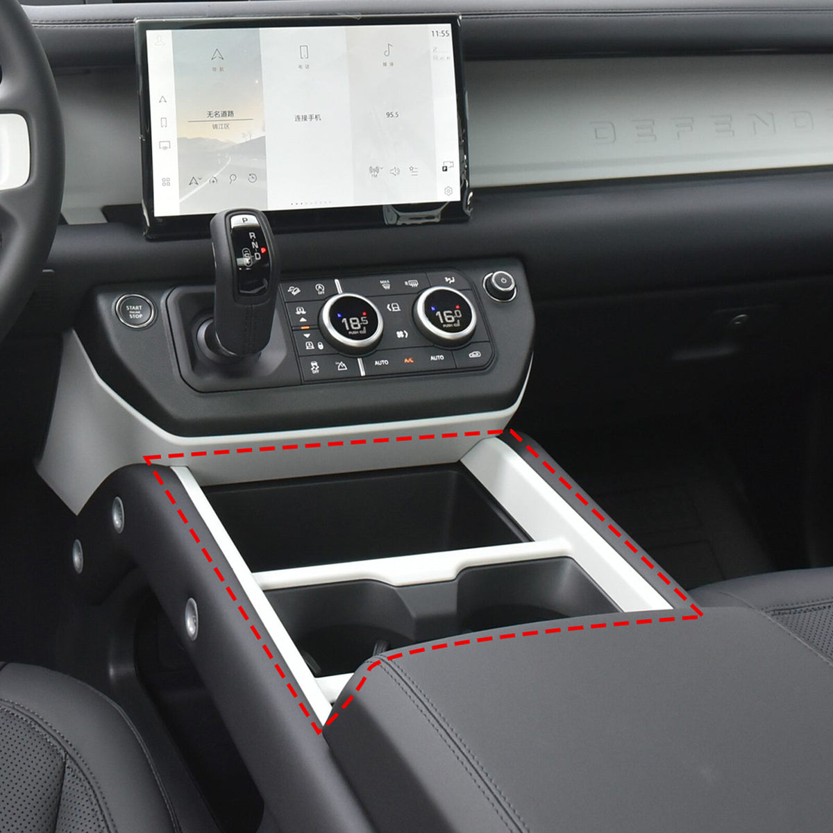 Matte Real Carbon Fiber Center Console Gear Shift Trim For LR Defender L663 25+ 15