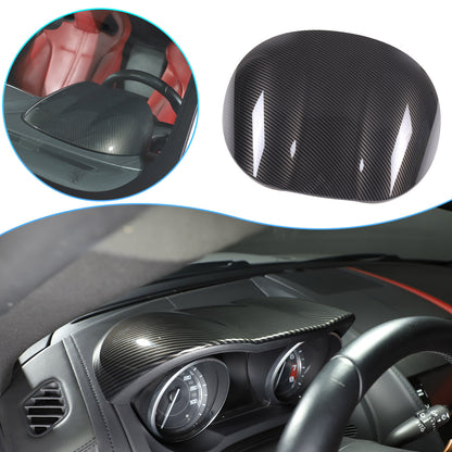 Carbon Fiber Interior Dashboard Upper Cover Trim For Jaguar F-TYPE 2013-24 US 1
