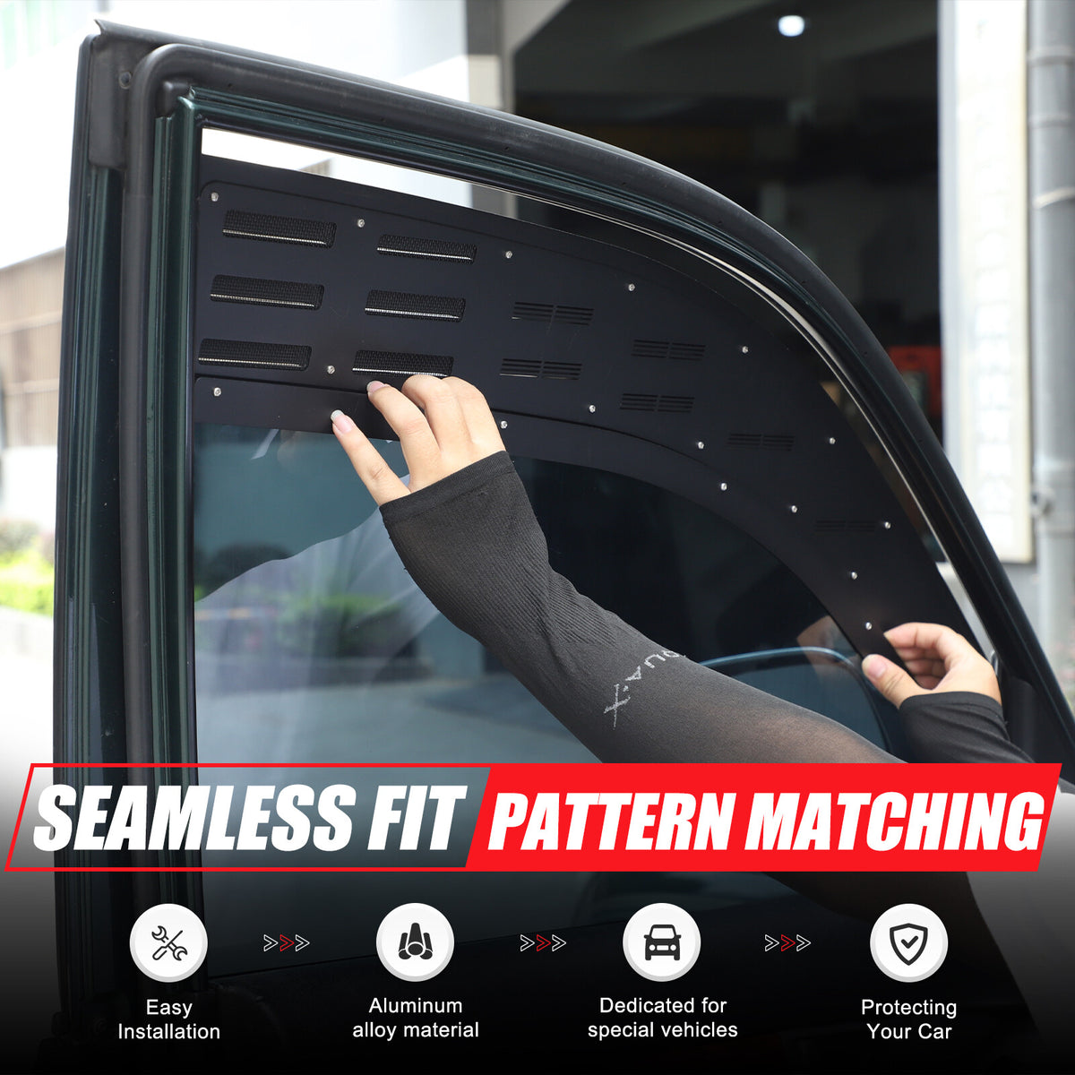 Front & Rear Window Glass Louver Air Vent Panel Trim For Lexus GX 2003-2009 8