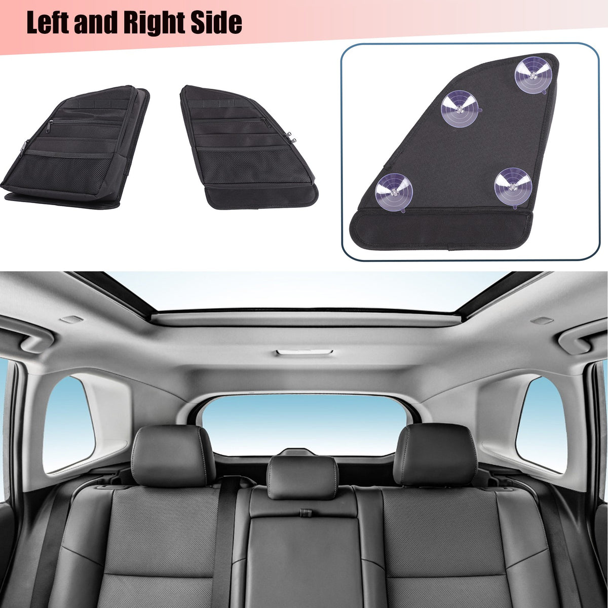 Rear Trunk Left & Right Side Window Storage Bag For Toyota RAV4 XA60 2026+ 1