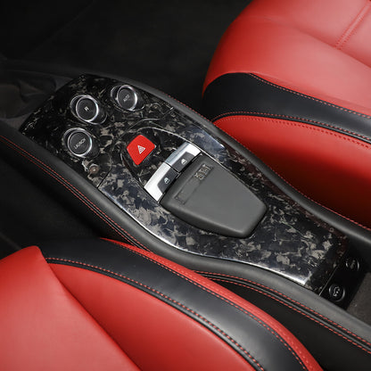 Forged Carbon Fiber Console Gear Shift Switch Button Panel For Ferrari 458 11-16 10